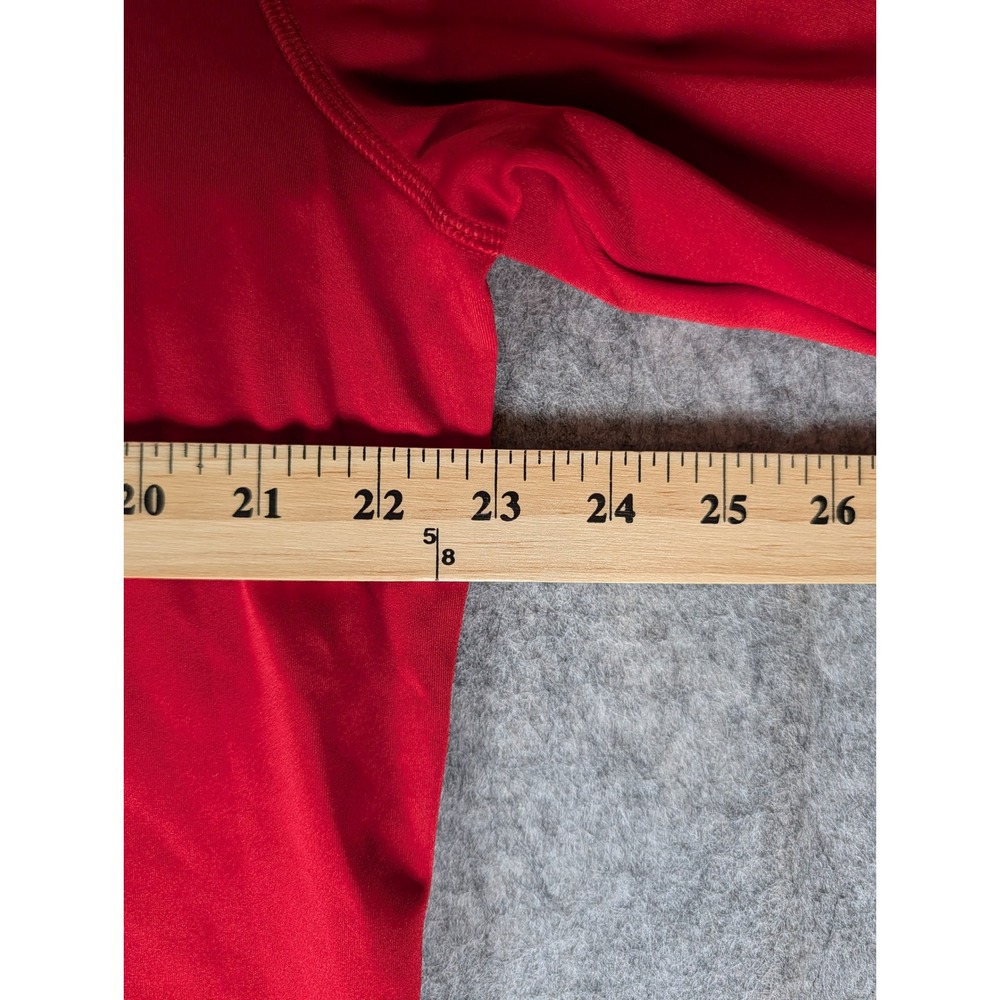 Adidas Mens Kansas Jayhawks Quarter Zip Pullover Red Performance Shirt XL - Picture 9 of 9